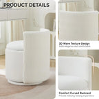 360° Swivel Dressing Table Stool - White