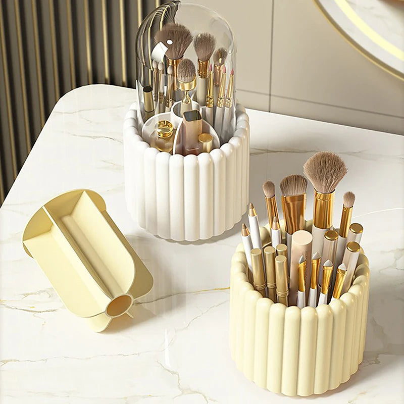 Luxury 360° Rotating Makeup Brushes, Pencils and Lipsticks Organizer