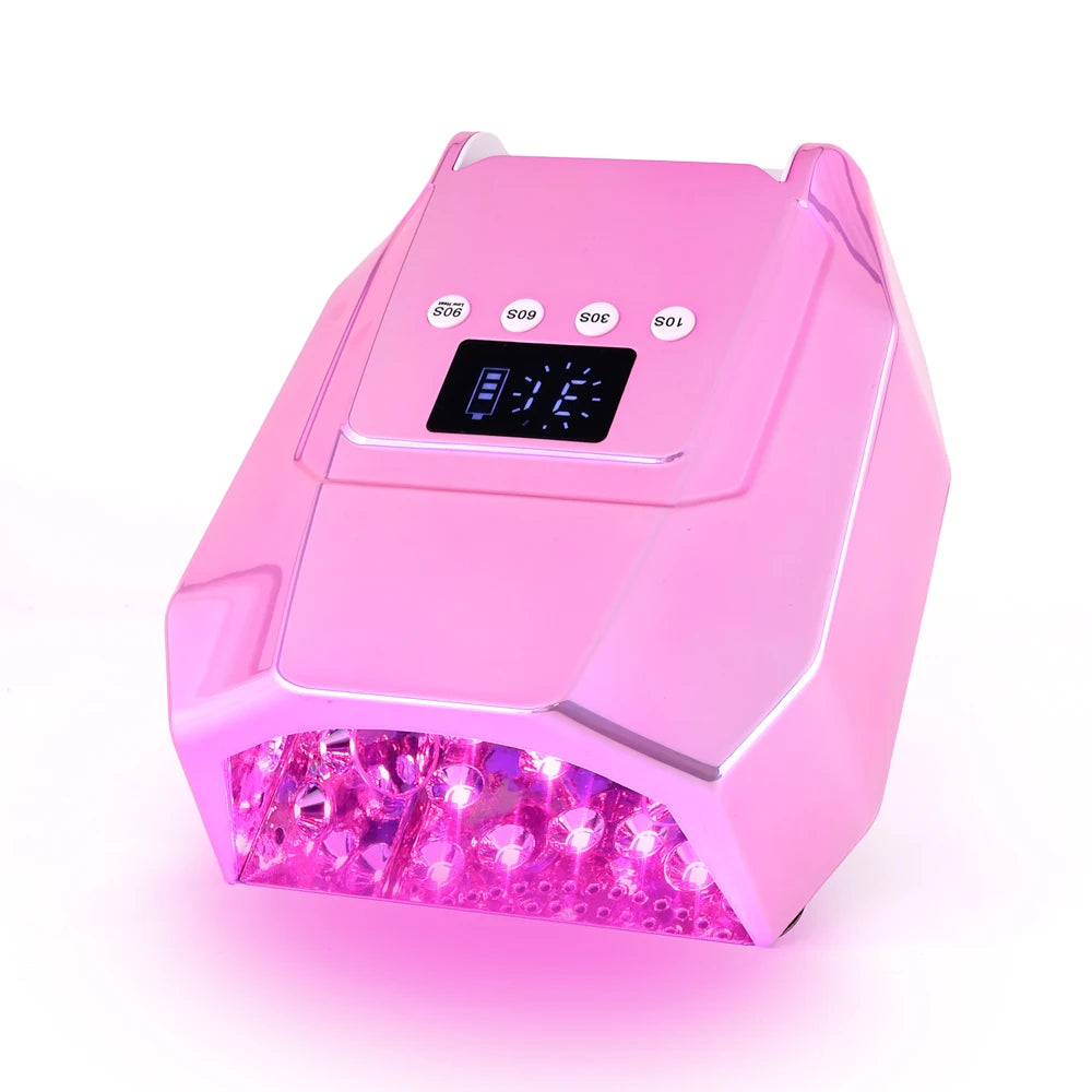 Rechargeable UV LED Nail Dryer Lamp 98W, 4 Timer Setting & 33 LED