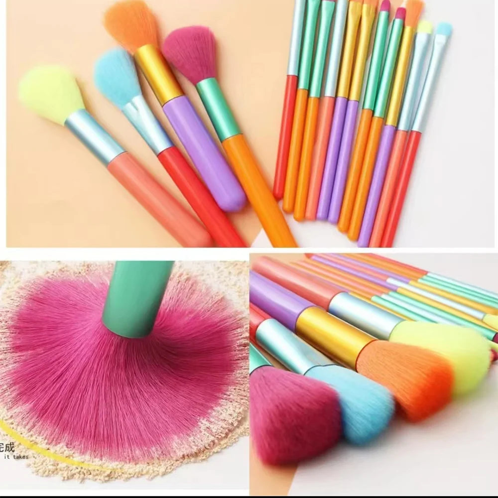 Rainbow Makeup Brush Set