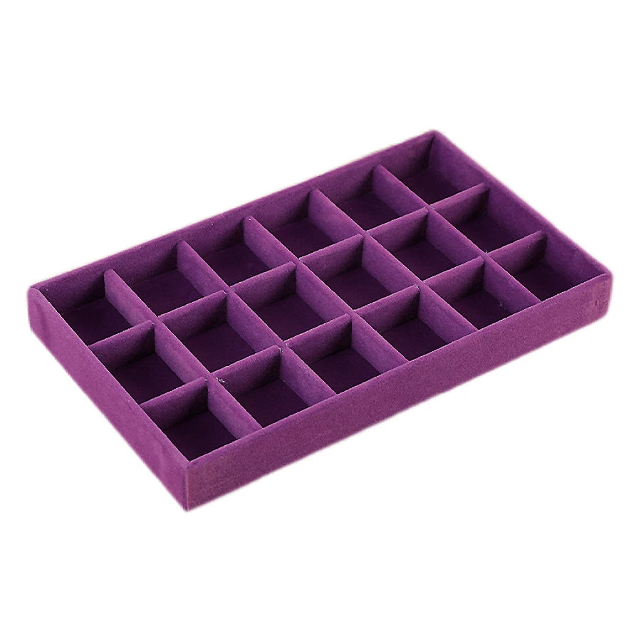 Luxury Velvet Drawer Organizer Tray [Violet]