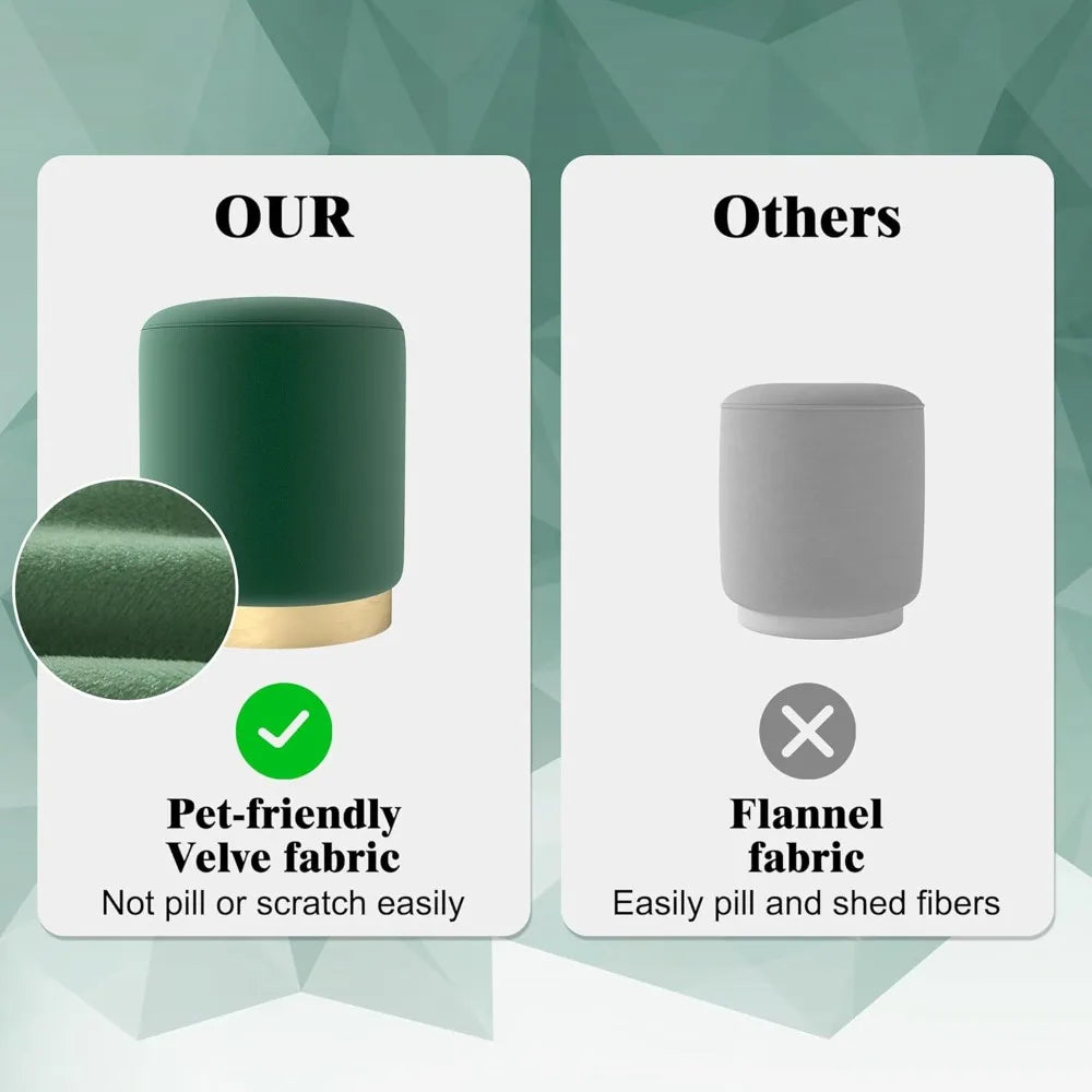 Modern Rounded Ottoman Vanity Stool