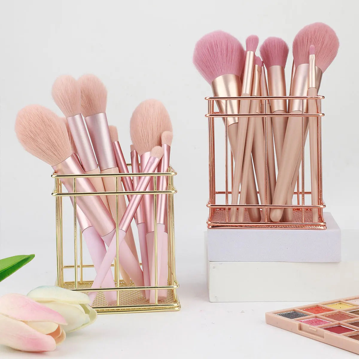 Metal Makeup brushes, Pencils, & Lipsticks storage Box