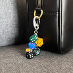 Vintage Dice Shape Bag Keychain