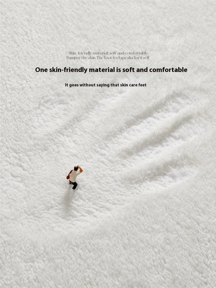 Lovely White Cloud Shaped Vanity Rug