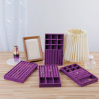 Luxury Velvet Drawer Organizer Tray [Violet]