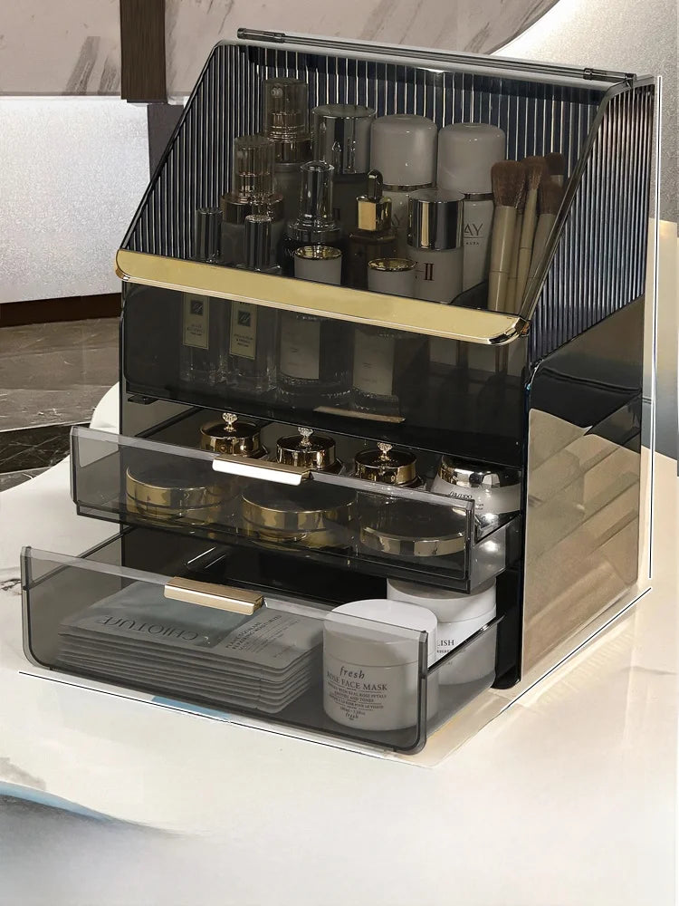 Luxury Dustproof Desktop Large Cosmetic & Makeup Organizer