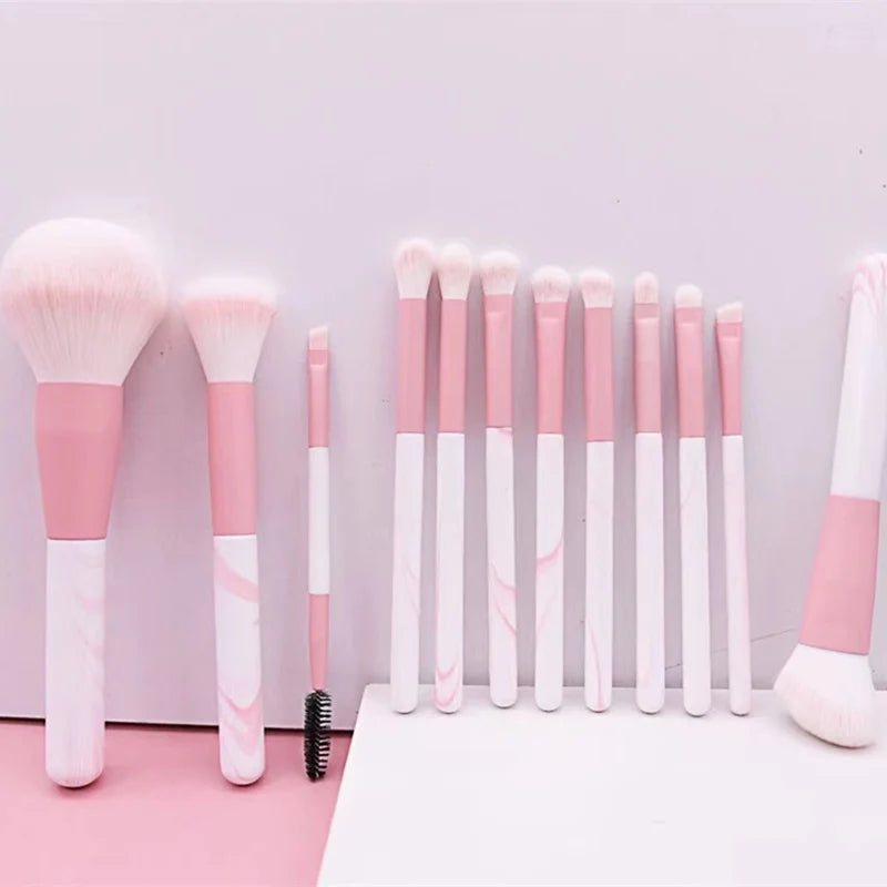Synthetic Fiber Bristle Makeup Brushes Set
