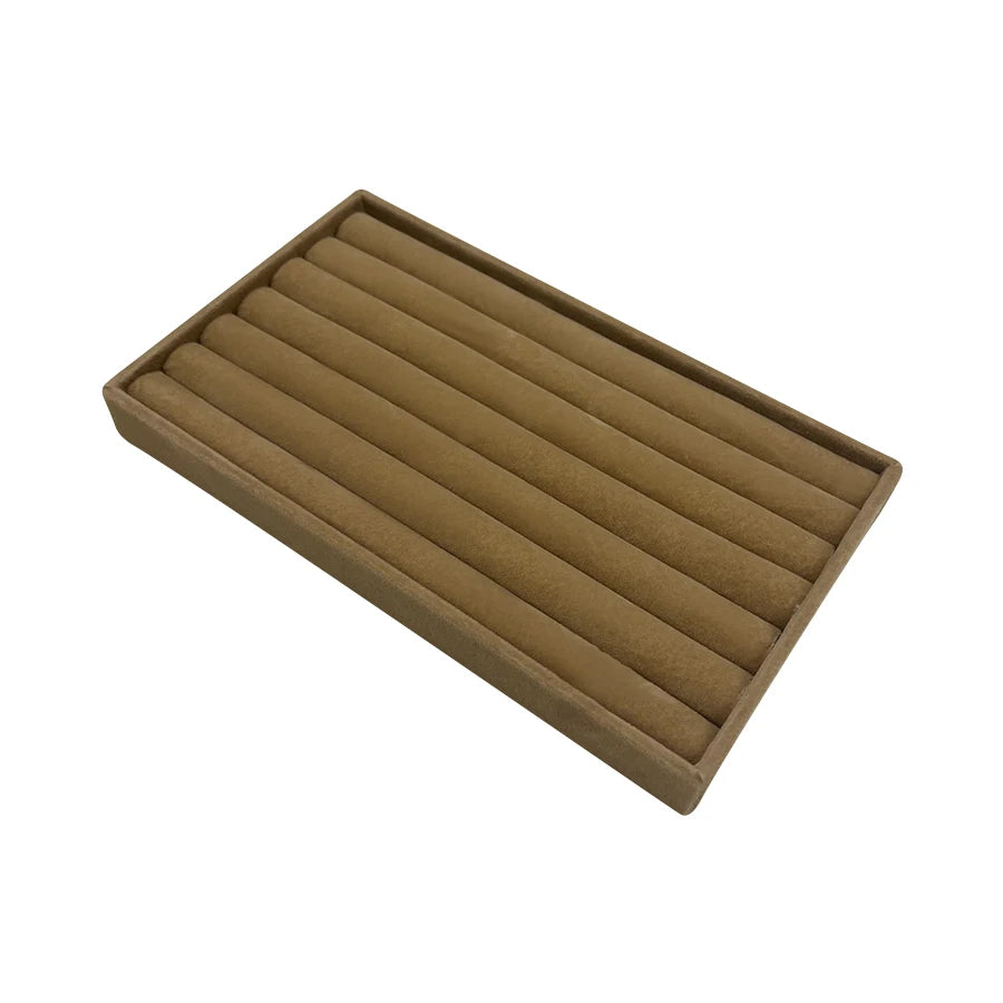 Luxury Velvet Drawer Organizer Tray [Brown]