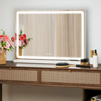 Tabletop Makeup Mirror With Aluminum Frame