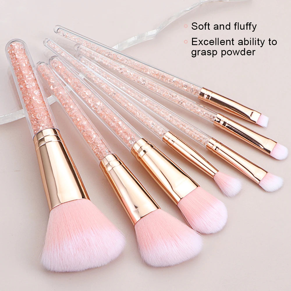 Crystal Handle Professional Makeup Brushes