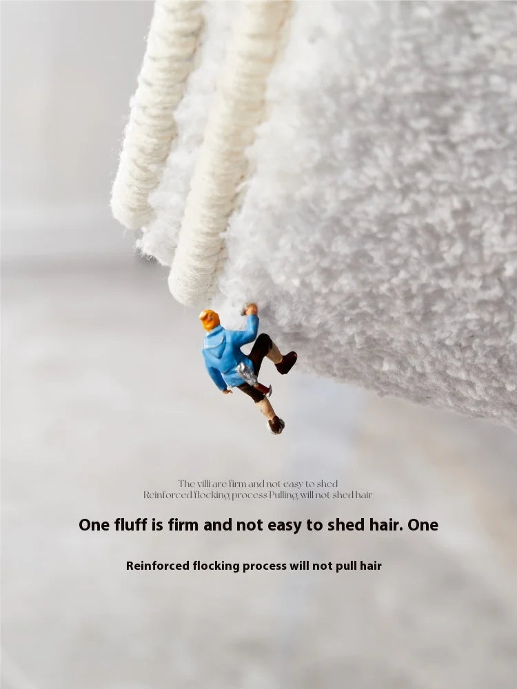 Lovely White Cloud Shaped Vanity Rug