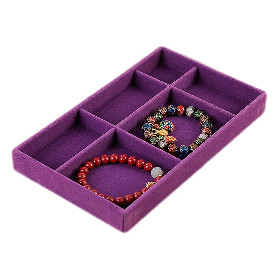 Luxury Velvet Drawer Organizer Tray [Violet]