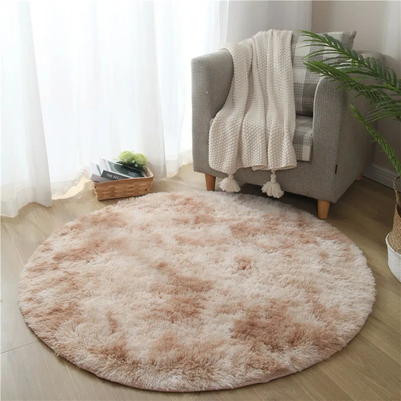 Soft Fluffy Circular Rugs for Vanity Desk Chair