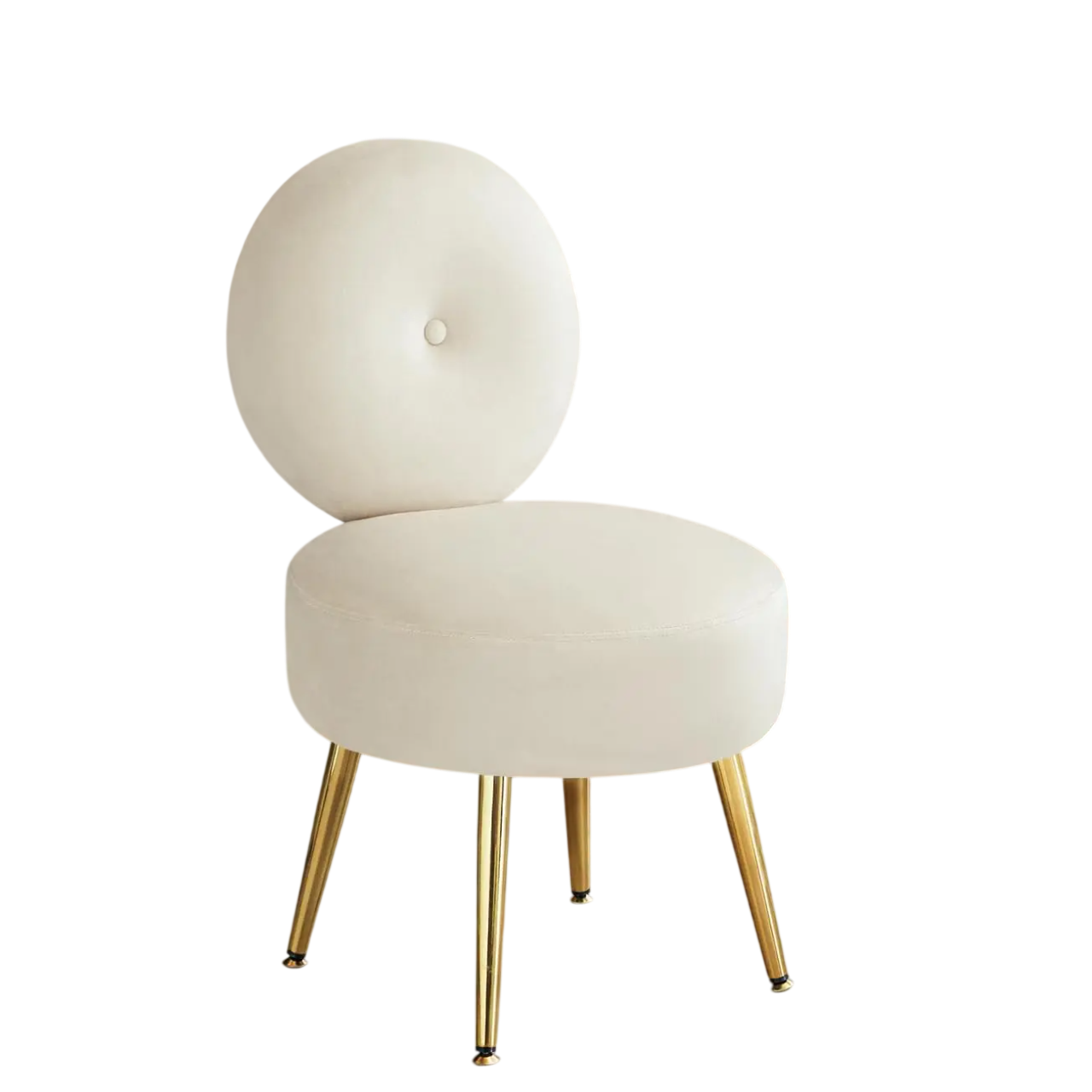 Luxury Vanity Chair with with Gold Legs