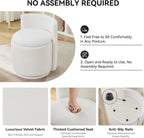 360° Swivel Dressing Table Stool - White