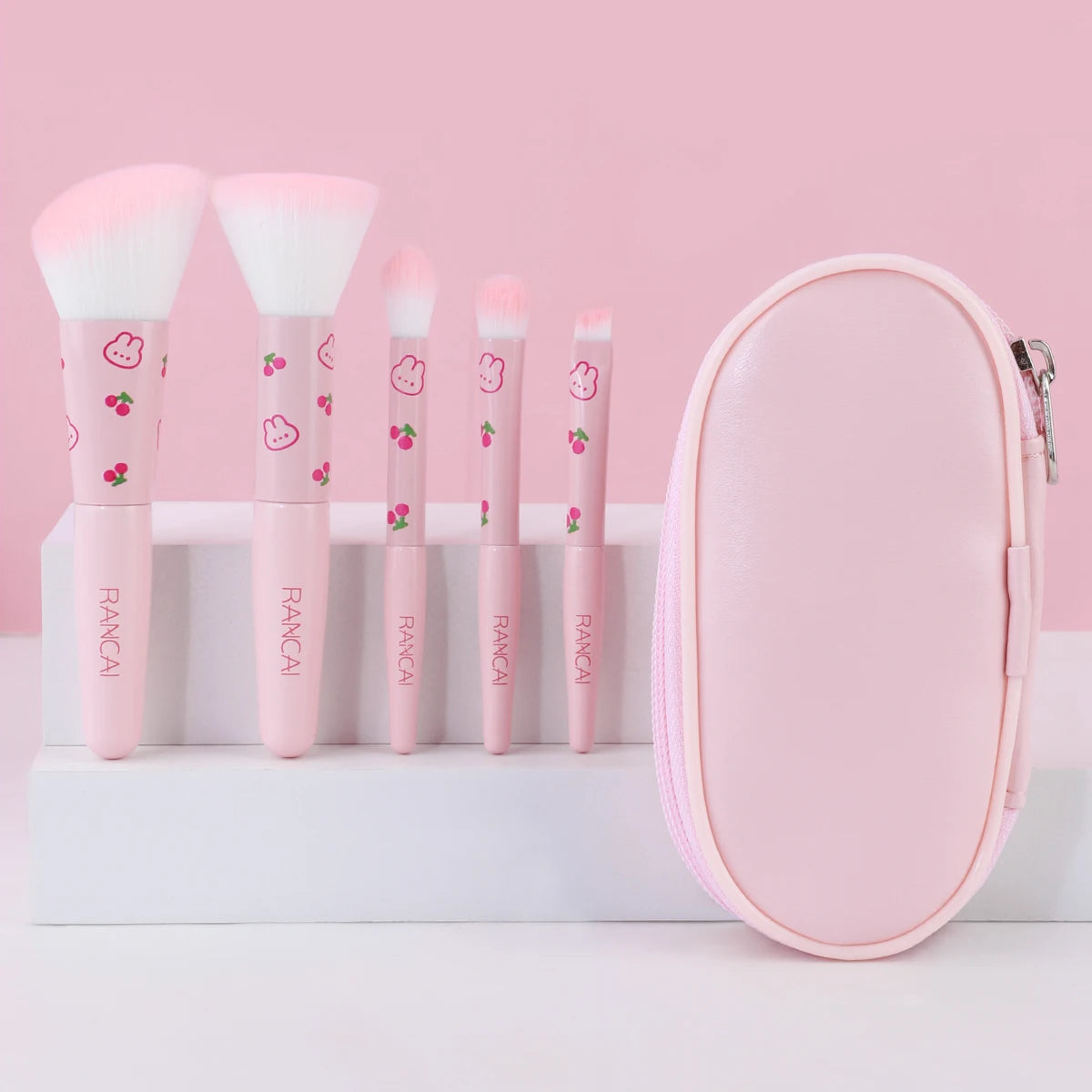 Premium Makeup Mini Brush Set With Pouch [5Pcs]