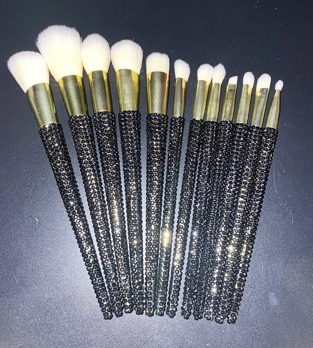Diamond studded Makeup Brushes