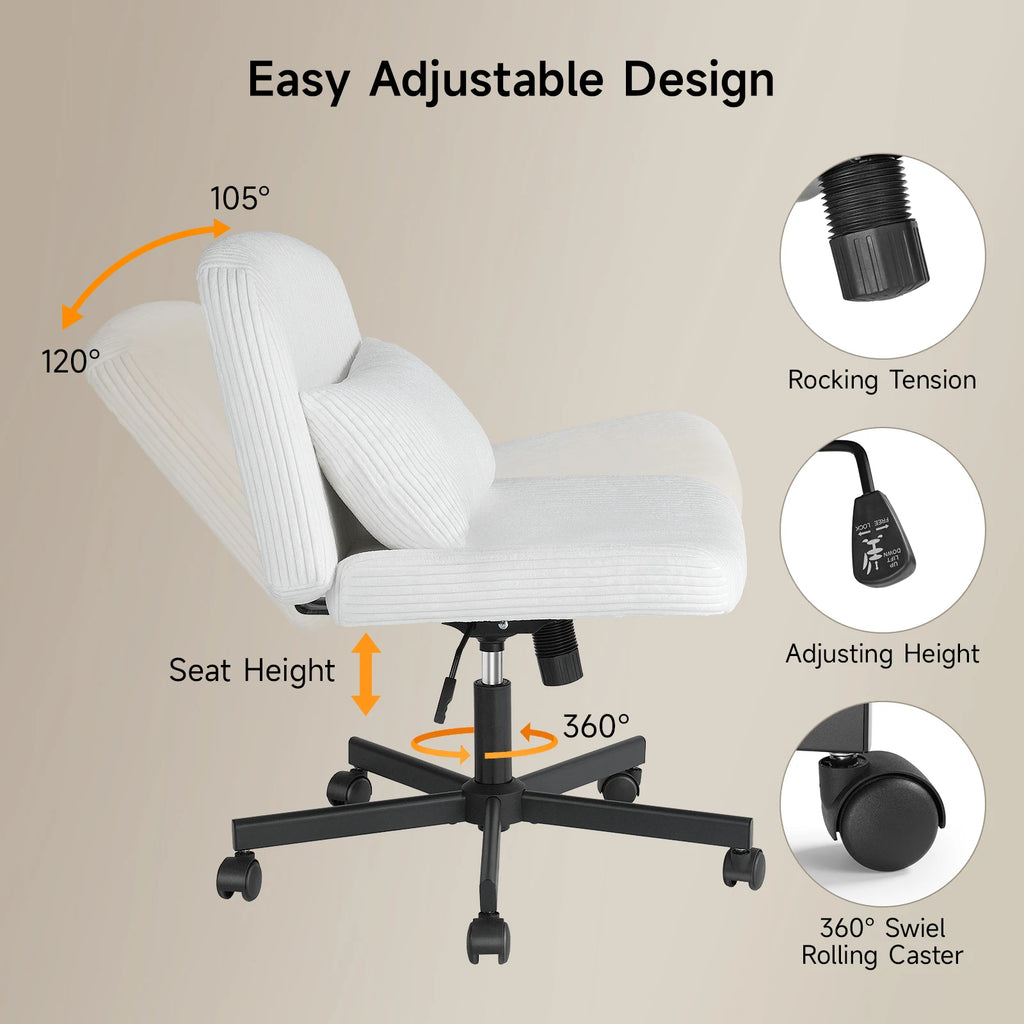 Vanity Desk Cross Leg Chair