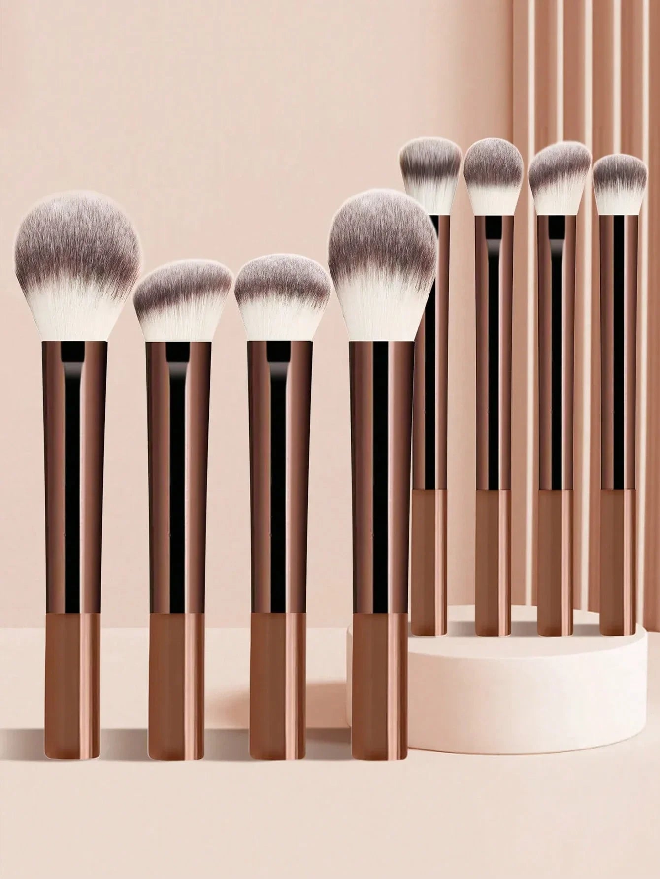 Professional Multifunctional Makeup Brush Set with Long-Handle [8Pcs]