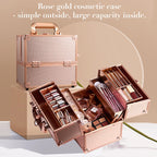 Portable Alloy Cosmetics Makeup Case