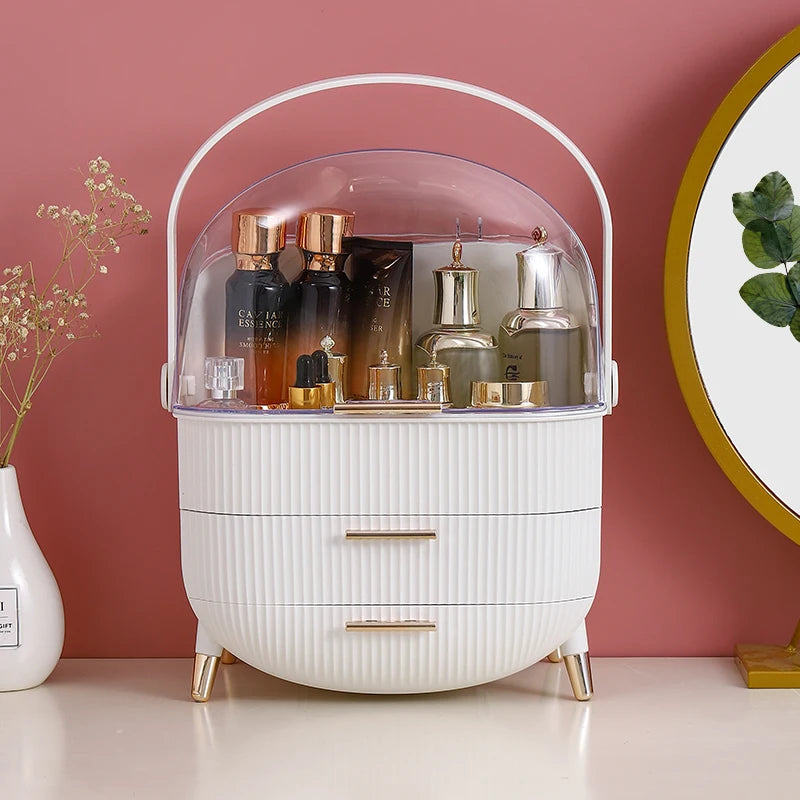 Large Capacity Makeup Organizers - White