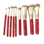 Rhinestone Makeup Brushes With Organizer Bucket