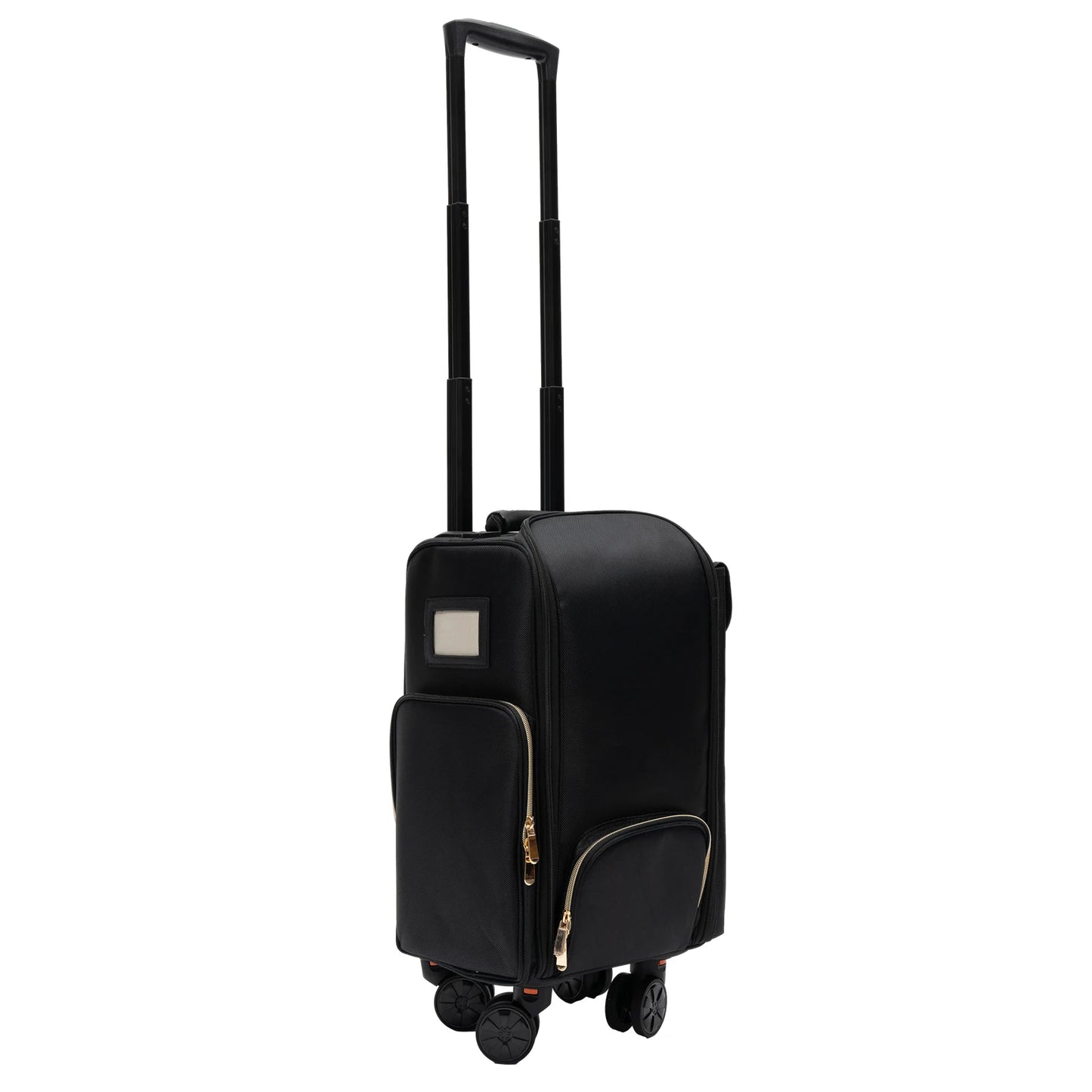 Rolling Makeup Train Case With 6 Removable Bags