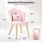 Petal Vanity Chair with Backrest