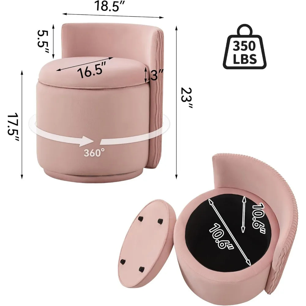 360° Swivel Makeup Dressing Stool