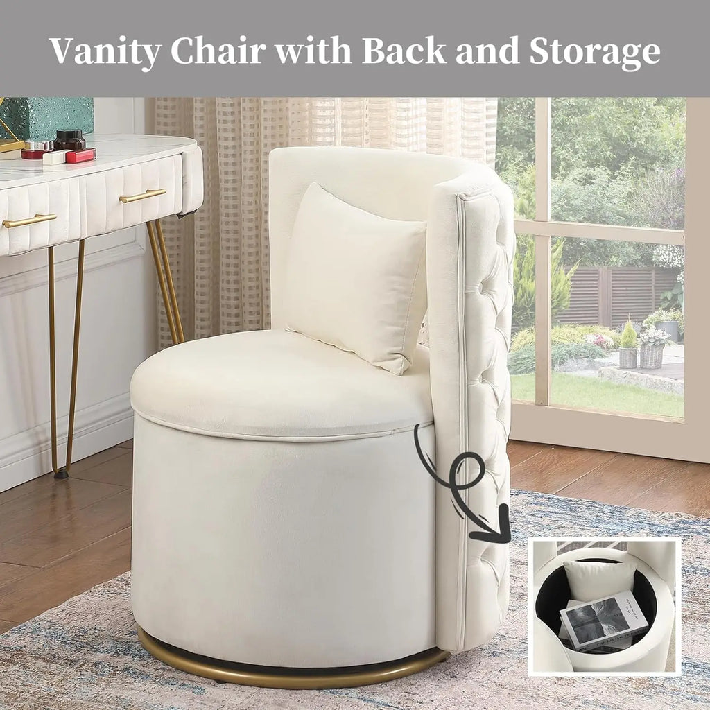 360° Swivel Barrel Chair - Beige