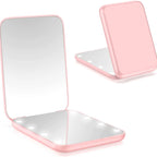 Portable Mini LED Makeup Vanity Mirrors with 2X Magnification