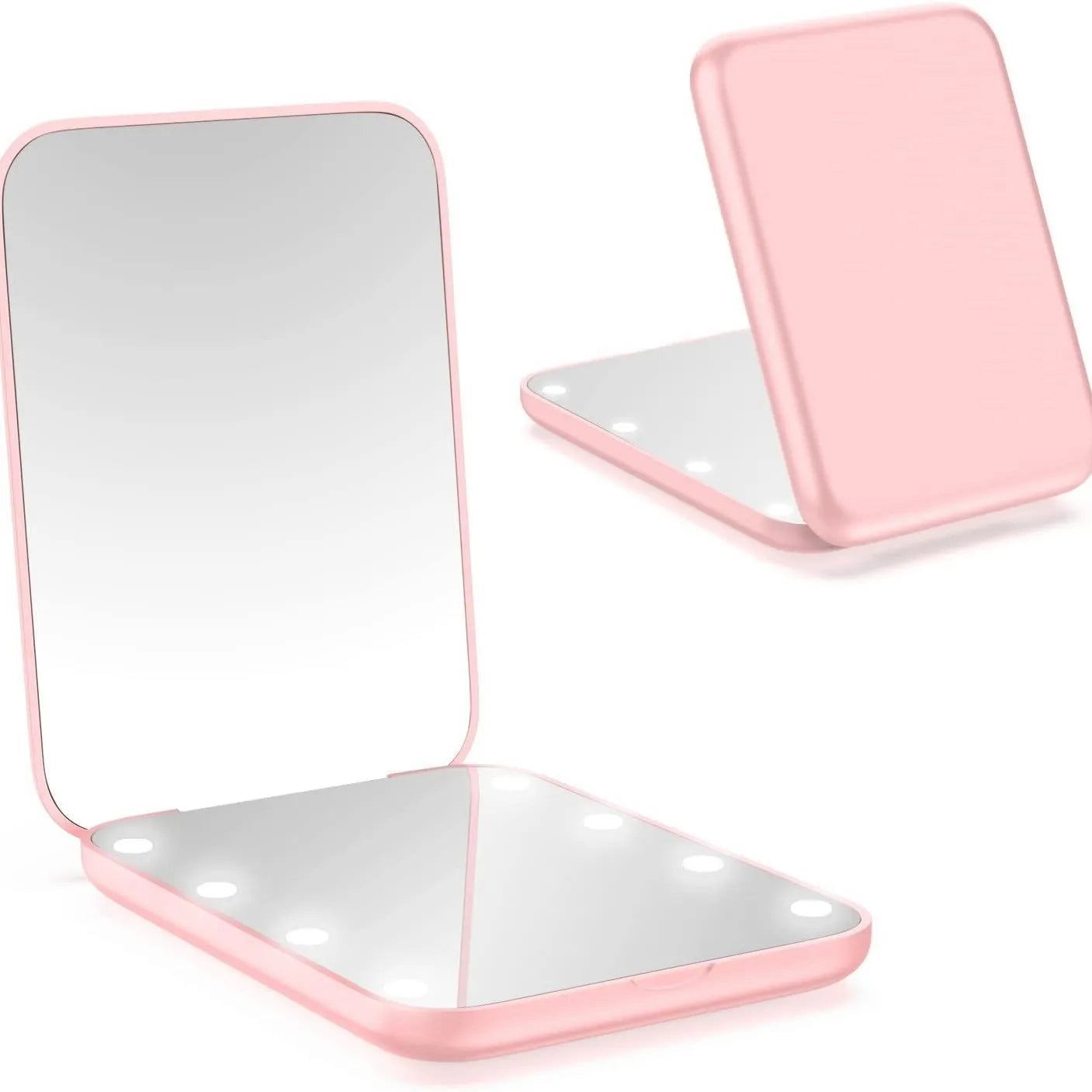 Portable Mini LED Makeup Vanity Mirrors with 2X Magnification