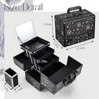Professional Makeup Organizer Box With Mirror & 3 Trays