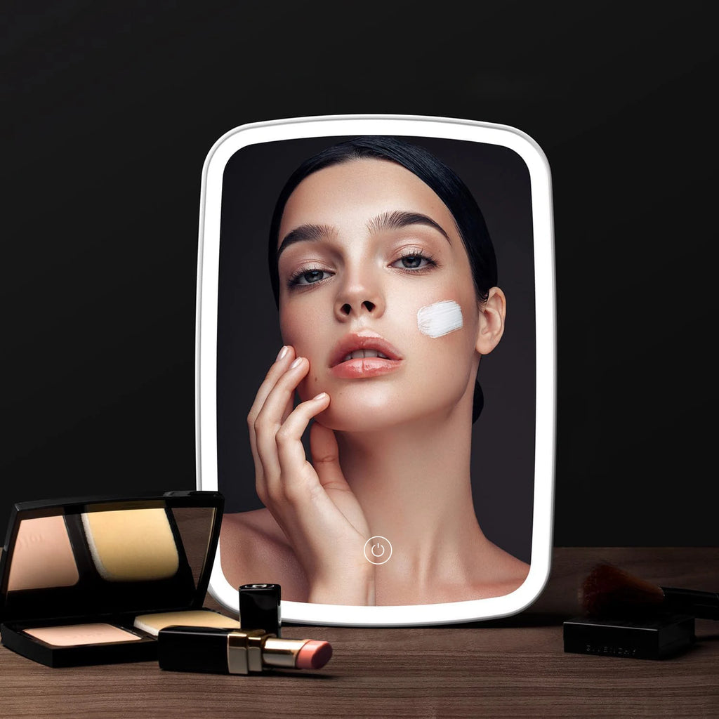 Compact Tabletop LED Makeup Mirror