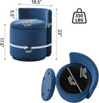360° Swivel Dressing Table Stool - Blue