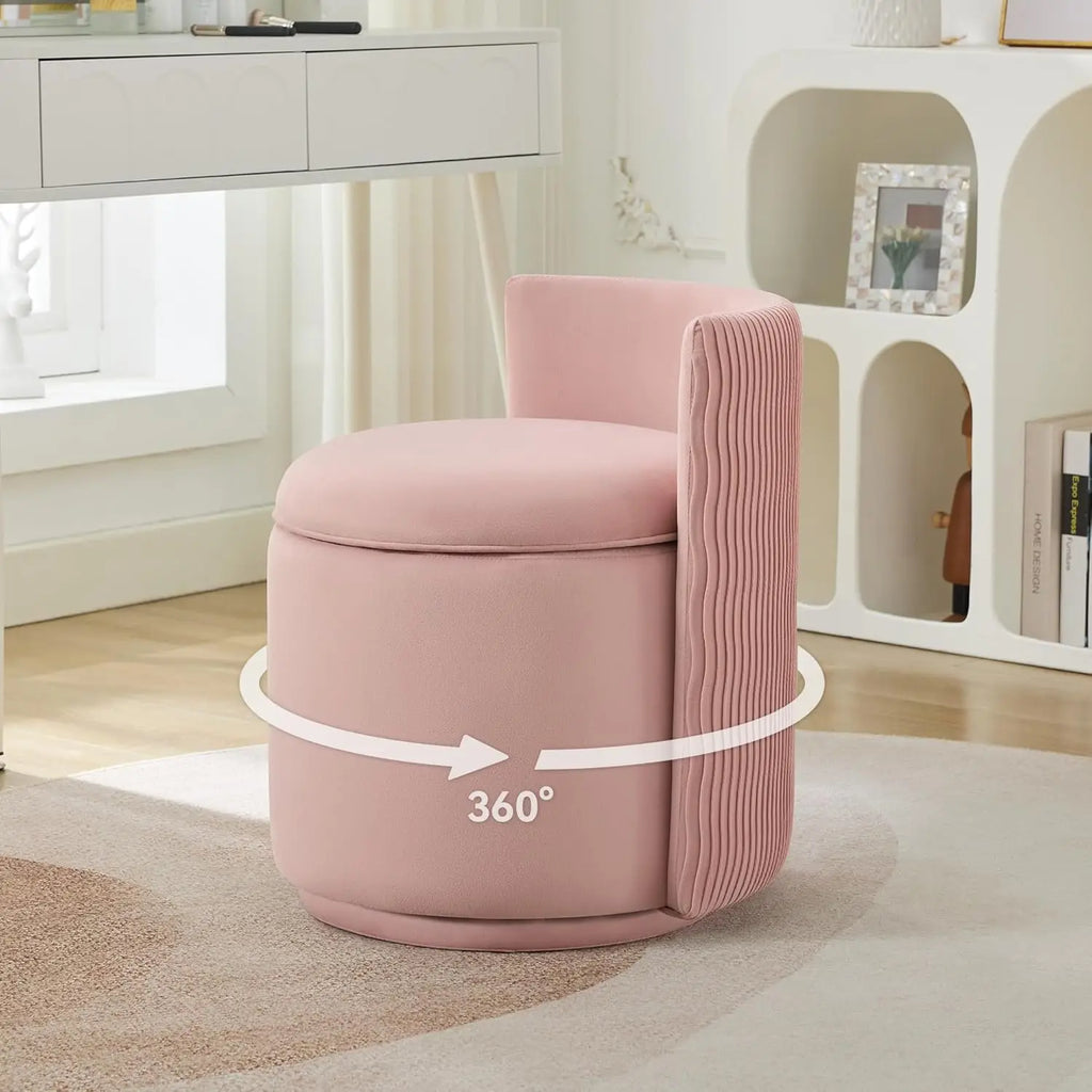 360° Swivel Dressing Table Stool - Pink