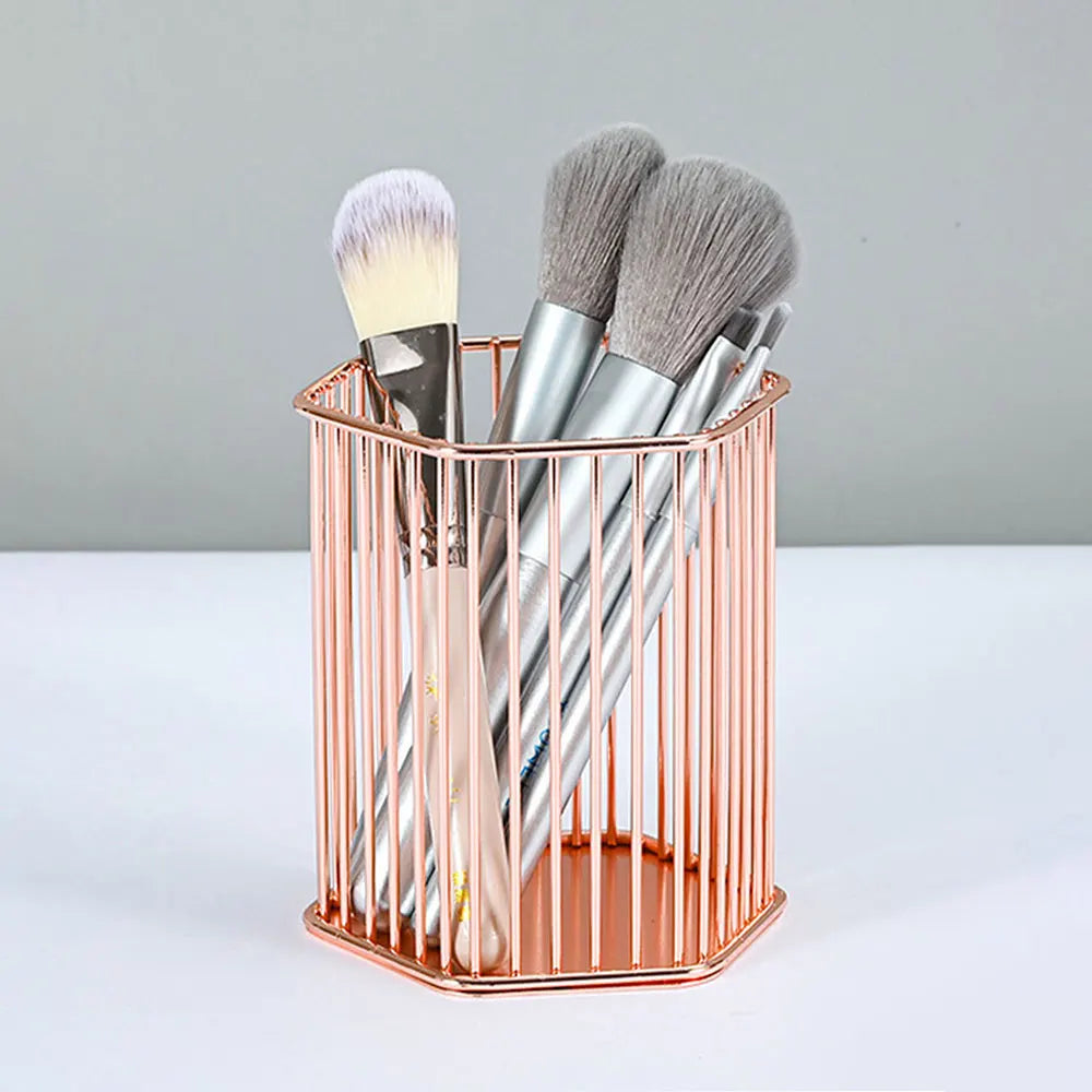 Metal Makeup brushes, Pencils, & Lipsticks storage Box