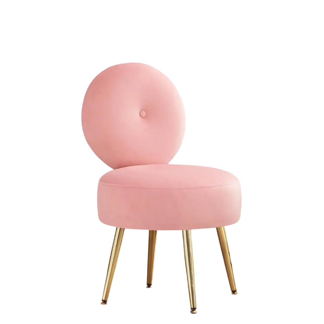 Luxury Vanity Chair with with Gold Legs