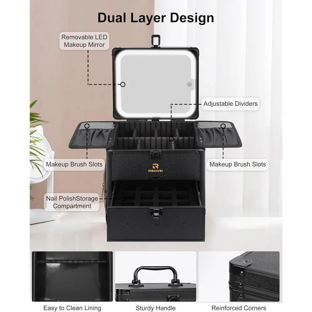 Dual Layer Makeup Case