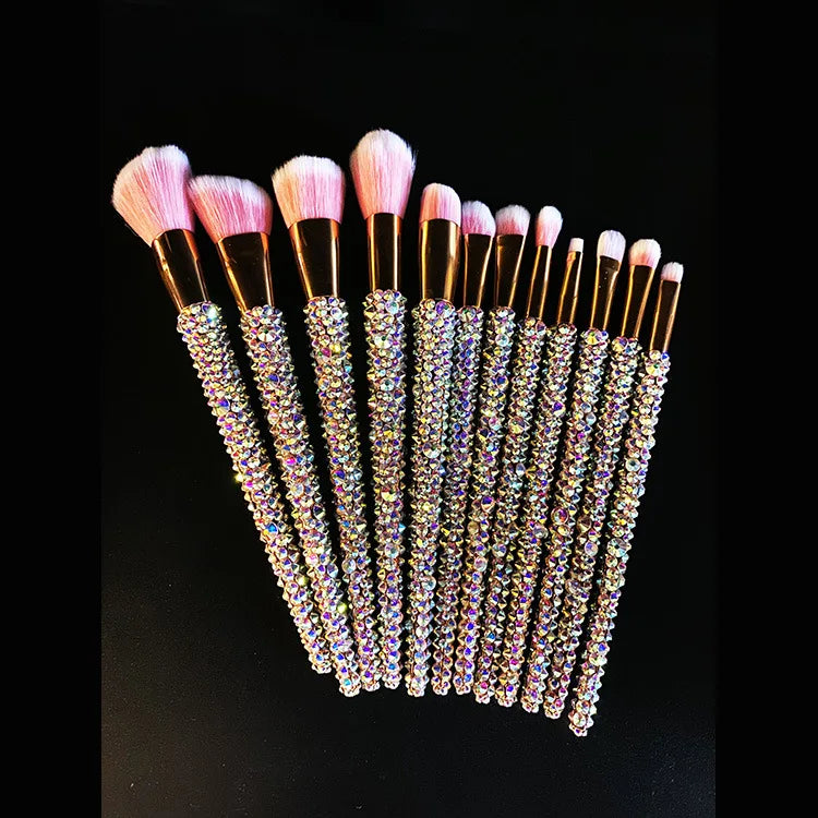 Diamond studded Makeup Brushes