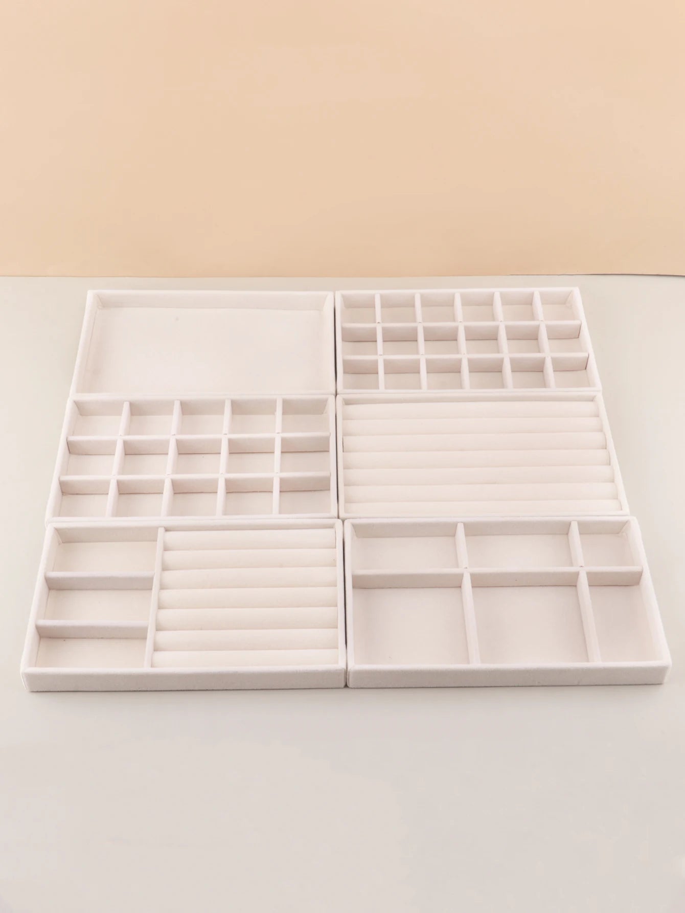 Jewelry Box Display Tray Set  | Drawer Organizer | 6 Pcs