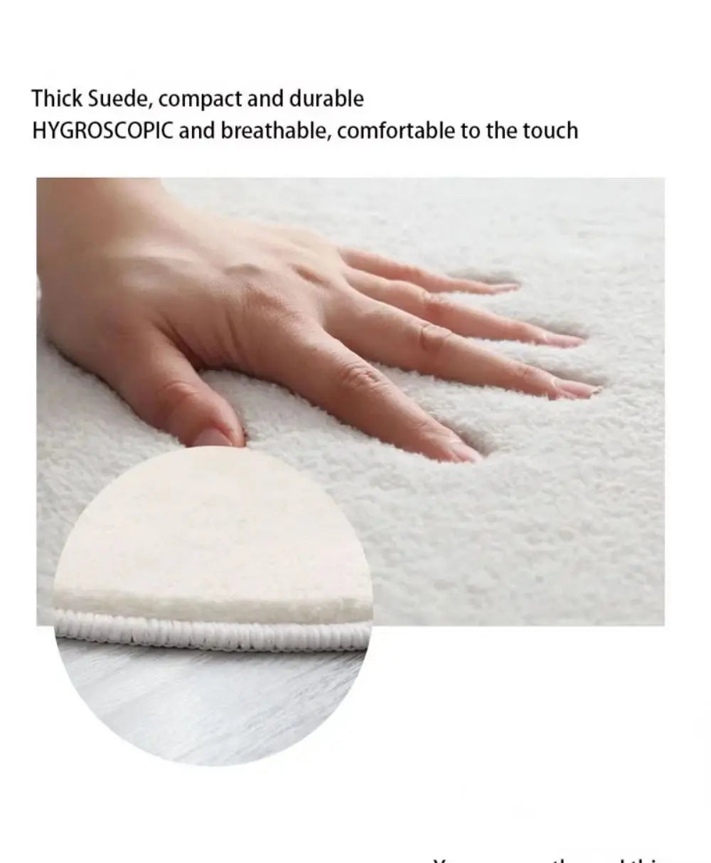 Lovely White Cloud Shaped Vanity Rug