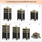 5 in 1 Rolling Makeup Train Case With Lid