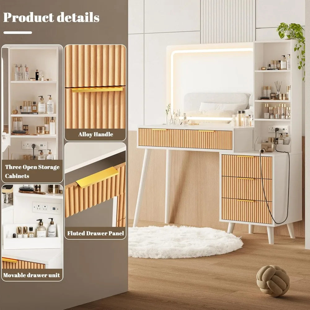 Classic Vanity Desk with Mirror