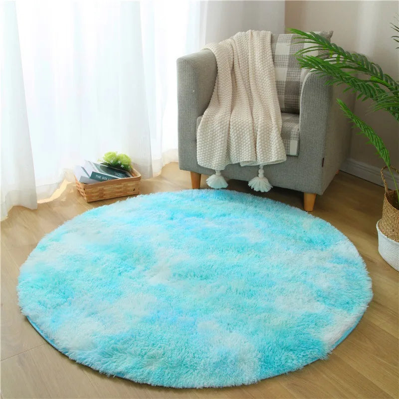 Soft Fluffy Circular Rugs for Vanity Desk Chair