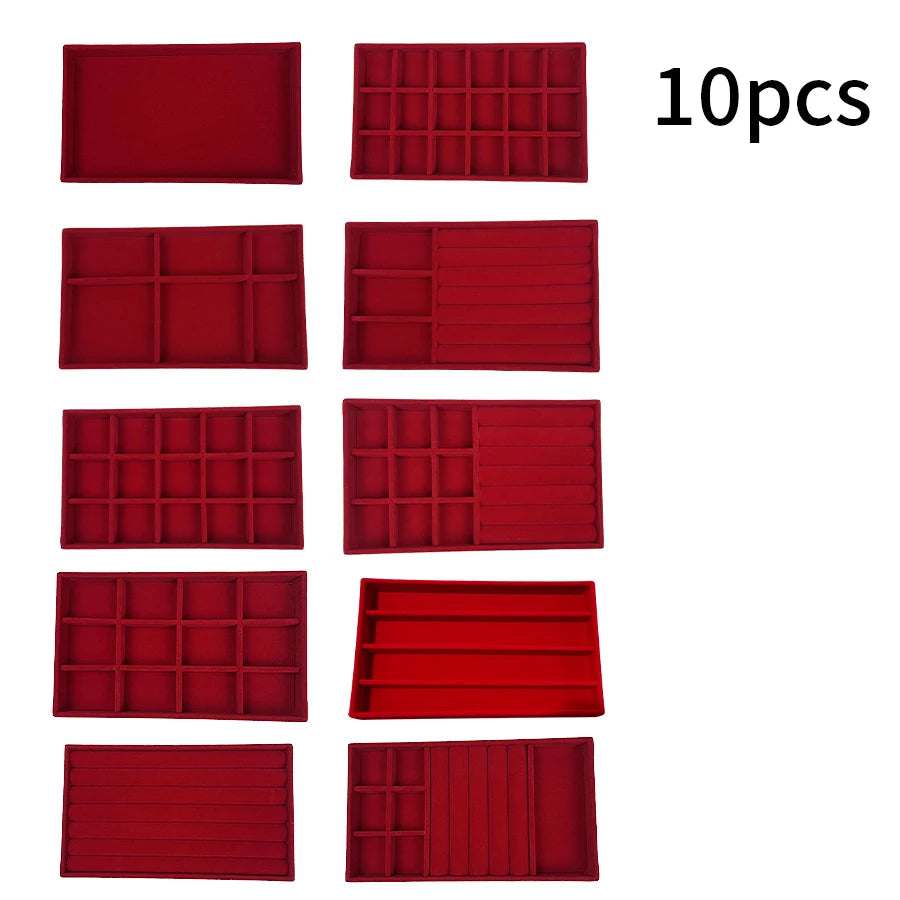 Jewelry Box Display Tray Set | Drawer Organizer | 8,10 Pcs