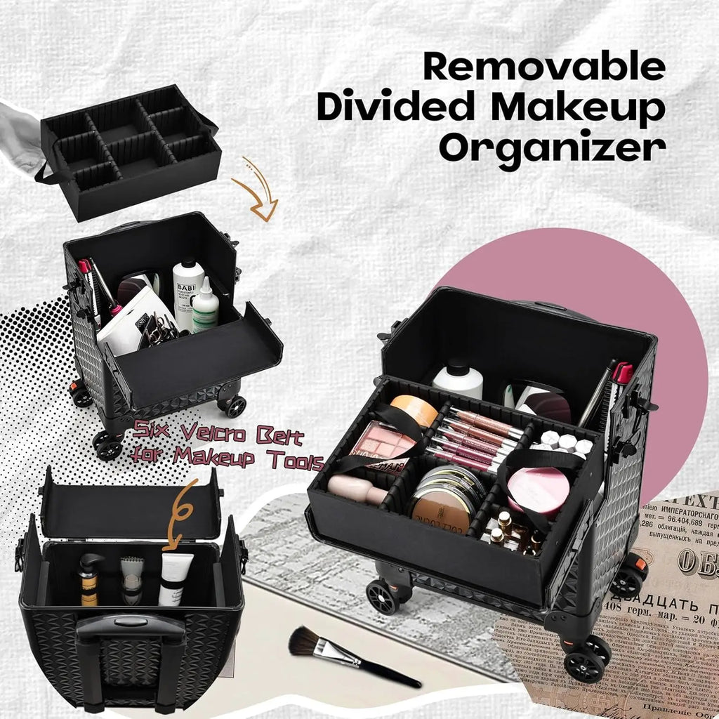 5 in 1 Customizable Makeup Train Case