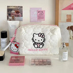 Hello Kitty Large Capacity Makeup & Cosmetic Pouch with Double Zipper for Girls
