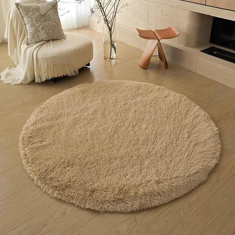 Soft Plush Circular Rugs for Vanity Desk Chair
